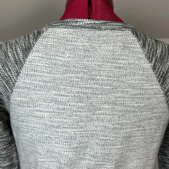 Saturday Sunday long sleeve V-neck cotton sweater dress 2 pockets raglan sleeve - Picture 3 of 8